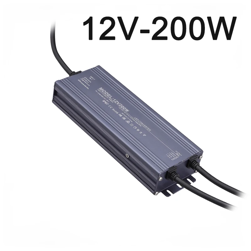 ตัวเลือกสินค้า สวิตชิ่งซัพพลายกันน้ำกลางแจ้ง 12-24V ทนทาน IP67