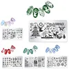 1PC Christmas Series Nail Stamping Plate Summer Christmas Tree Snowman Stamp Template Nail Art Printing Stencils Tools 1