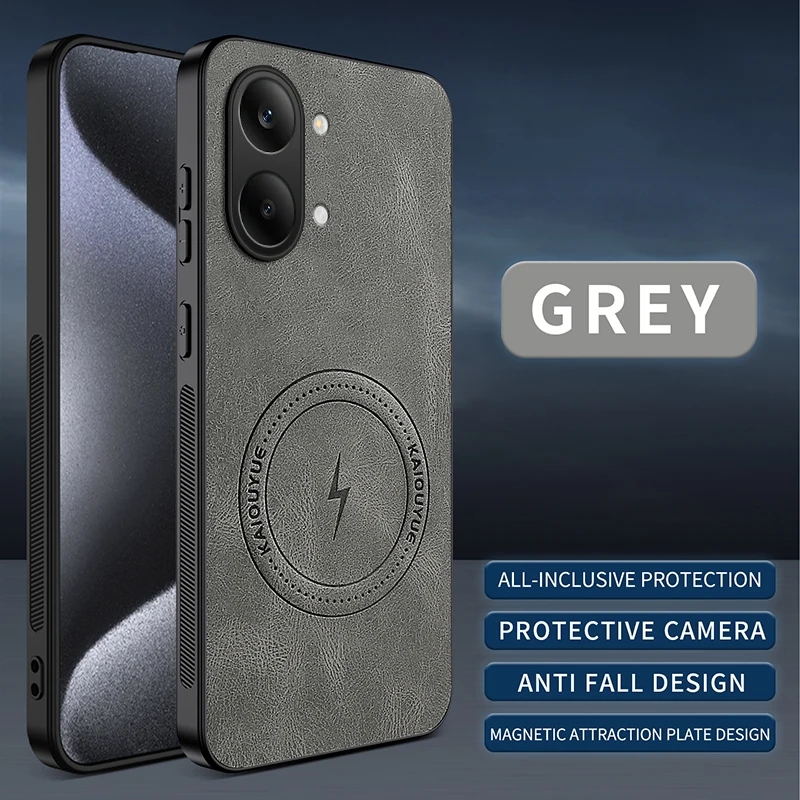 Luxury PU Leather Magnetic Protective Back Cover - Premium Phone Shell Case