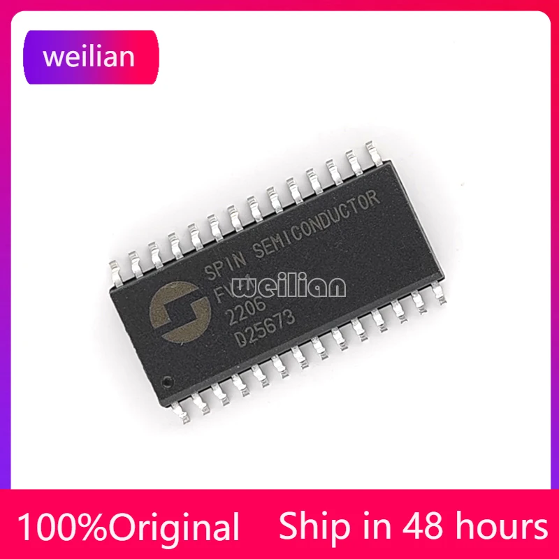 SPN1001-FV1 FV-1 SOP-28 SPIN 오디오 칩, Nwe 미세 재료 100%, 새로운 재고, 1-100 PCs
