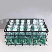 1 PC Black Iron Storage Basket Storage Basket Multifunctional Wire Mesh Desktop Storage Organizer for Home Wicker Supplies 2