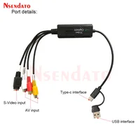 USB 2.0 Type C AV S Video Capture Card Adapter RCA AV Video Composite to USB Type C Converter Support NTSC PAL For Camera OBS PC - Image 6