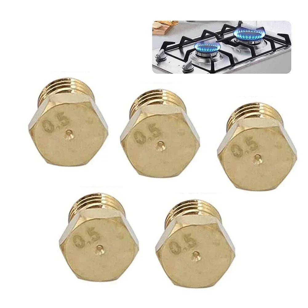 Gas Burner Conversion Kit 5pcs LPG Gas Jet Set Burner Gas Hob LPG Nozzles Propane Injector Domestic And Commercial Stoves