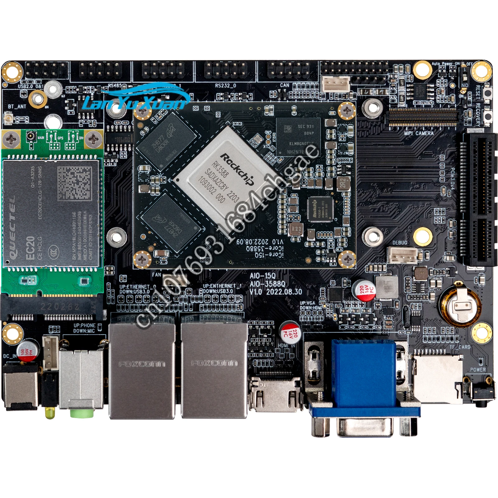 

Оригинальная материнская плата Rk3588, Восьмиядерный 64-разрядный процессор, Gigabit Ethernet Wifi6, Стандартное Расширение 4g для компьютерных компьютеров Arm