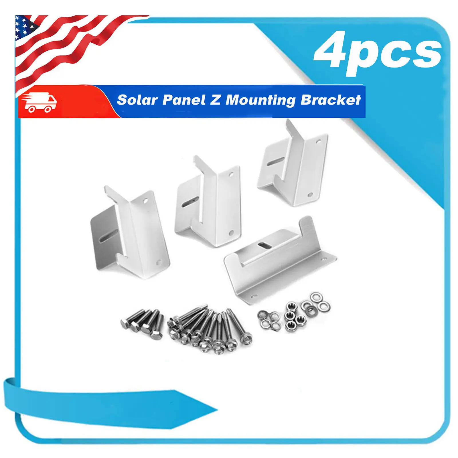 

4/8sets of Solar Panel Z Bracket Solar Panel Mounting Mounts RV Boat Roof Wall