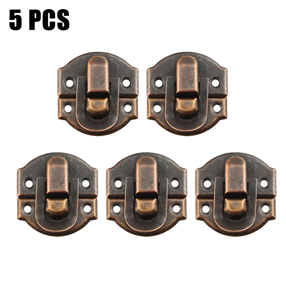 Jewelry Box Hasp 5/12set Latch With Screws Suitcase Cabinet Antique Bronze Jewelry Wooden Case Vintage Hardware