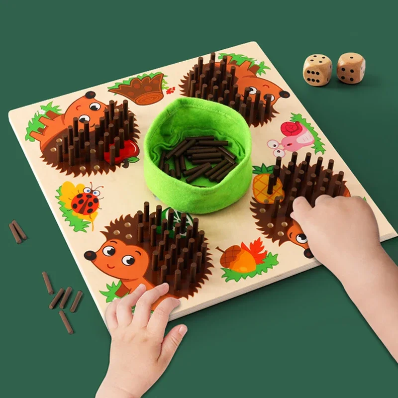

Cute Hedgehog Matching Puzzle Toy Mathematics Number Sorting Plugging Toy Brain Developmental Toy Kids Learning Color & Shape