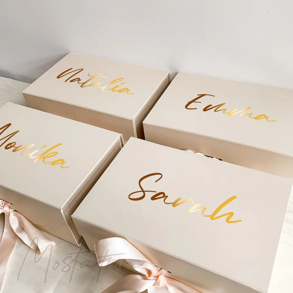 Customized Personalized Magnetic Flip Folding Ribbon Gift Box, Luxury Collapsible Cardb... - SKU MFFB1102 - UGI Packaging