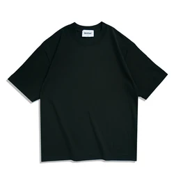 WAVLATII Oversized Brown Unisex Casual Streetwear T-Shirt - S (Black)