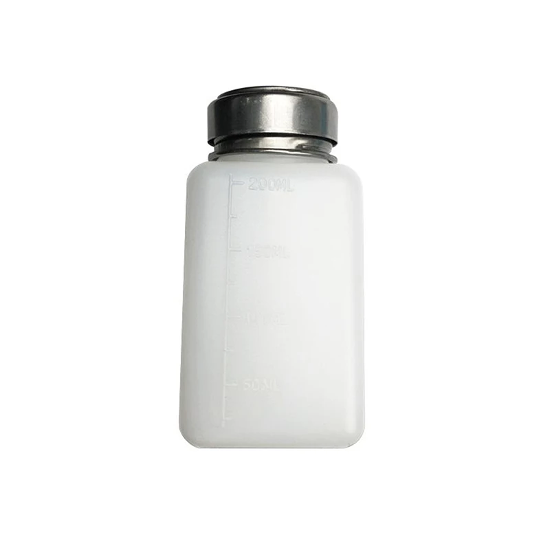 200ML Tragbare Presse Leere Nachfüllbare Flasche Flüssigkeit Alkohol Pumpe UV Gel Nagellack Reiniger Aceton Wasser Entferner Spender – Detail 8