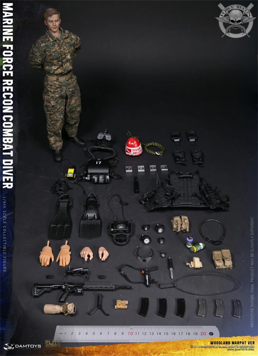 

1/6 DAMTOYS DAM 78055 Special Army USMC Marine Force Recon Combat Diver Full Set Moveable Action Figure For Fans Collect