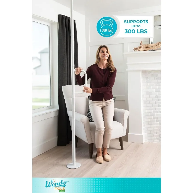 Adjustable Floor to Ceiling Safety Grab Bar with Security Support Handle for Fall Prevention, Tension