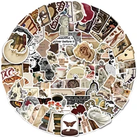 10/50/100PCS Retro Dark Art Aesthetics Stickers Scrapbook Phone Guitar Laptop Notebook Suitcase Waterproof Sticker Decals 2