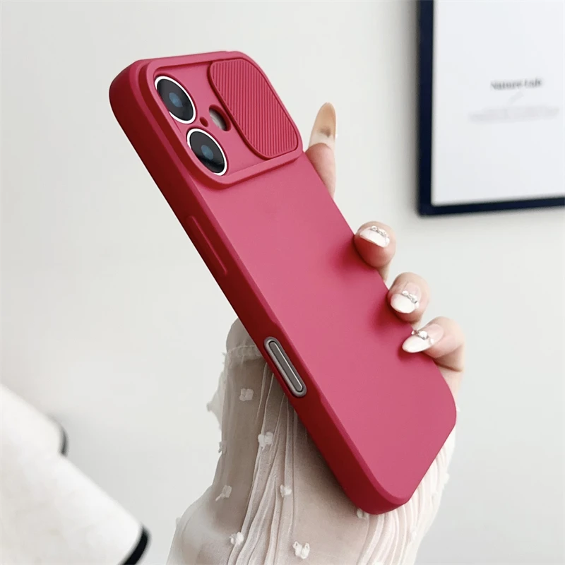Enhanced Shockproof Silicone Bumper Case with Slide Camera Lens Protection