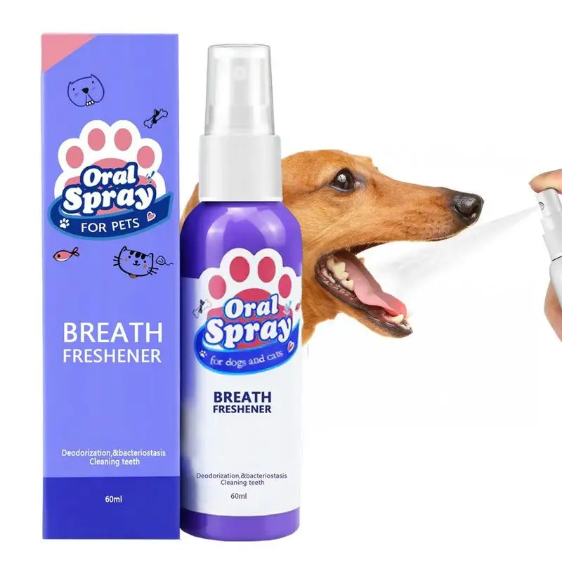 

DOg Oral Spray Pet Tooth Whitening Remove Bad Breath without Brush Pets Safe Dental Spray Remove Tooth Stains For Cats And Dogs