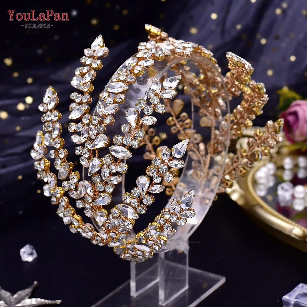 YouLaPan HP425 Crystal Bridal Headband Princess Tiara Wedding Hair Accessories Bride Headpiece Hair Ornaments Woman Headdress