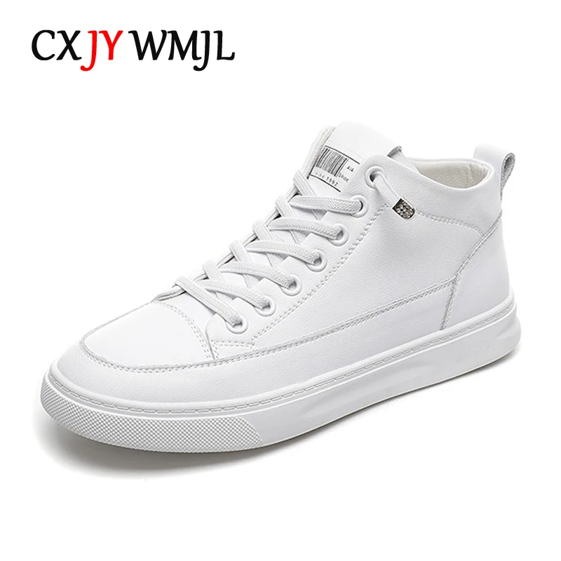 CXJYWMJL Genuine Leather Women Sneakers Autumn High Gang Vulcanized Shoes Fashion Ladies Sports Casual Little White Shoe Cowhide women shoes casual sneakers women sneakers