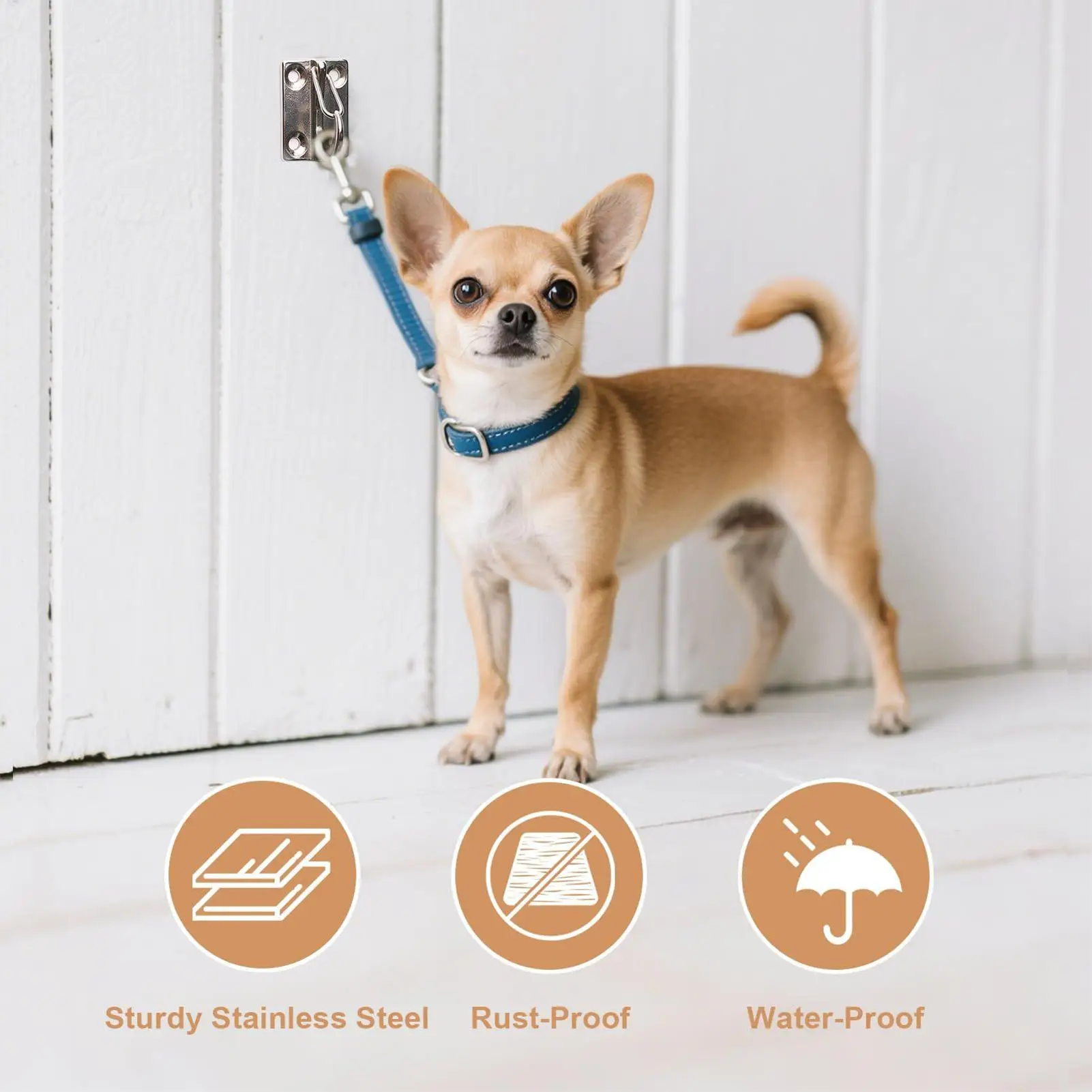 Dog Traction Rope Hanger Heavy Duty Traction Rope Wall Holder for Outdoor Secure Parking Pet Supplies for Medium Playing