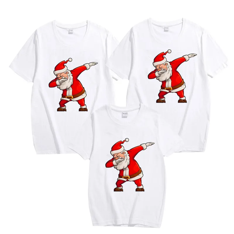 thumbnail image 4 of Nuevas camisetas de Papá Noel con apariencia familiar, ropa de regalo a juego para la familia en verano, 4 of 5