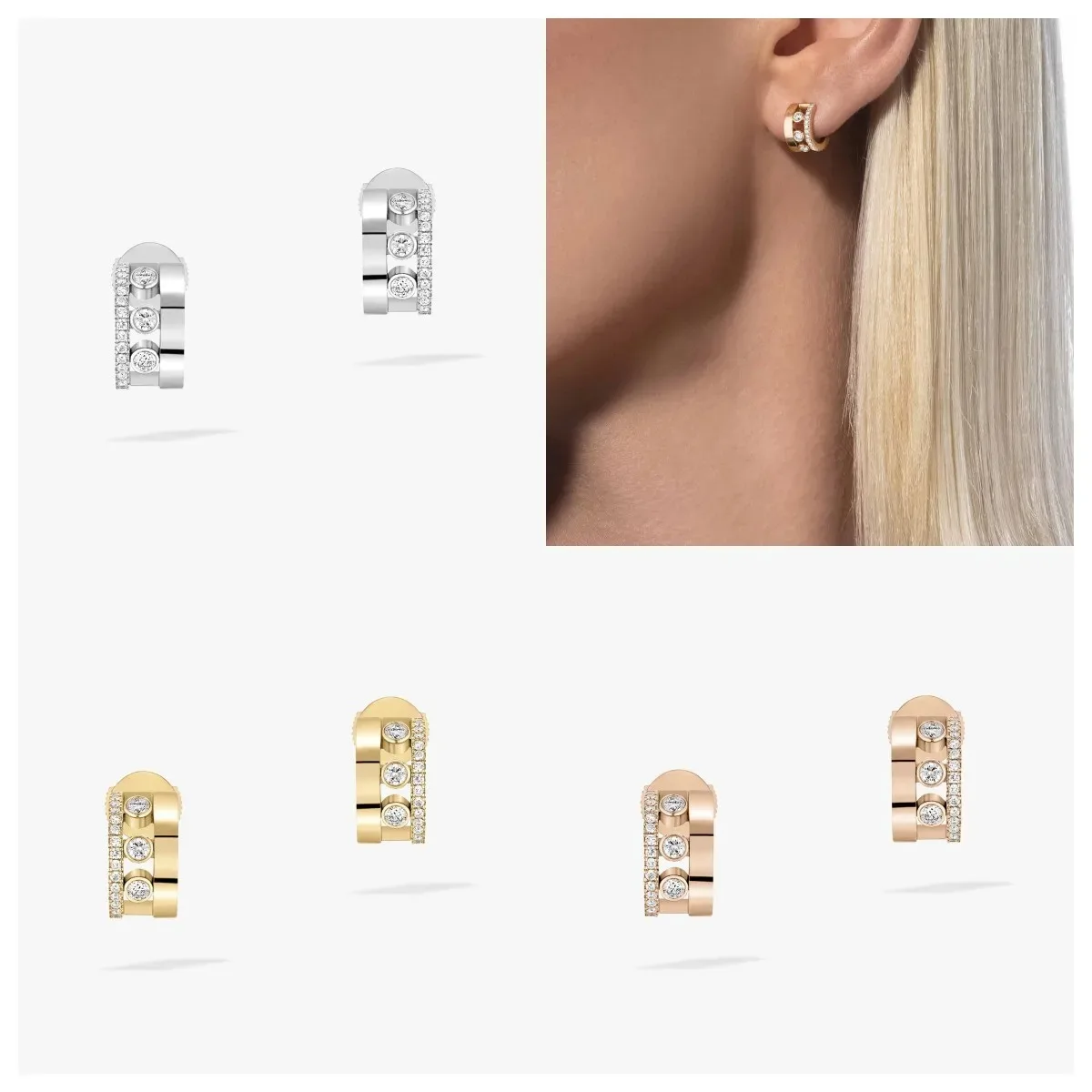 

Женские серьги из серебра 925 пробы, с бриллиантами, 18 К