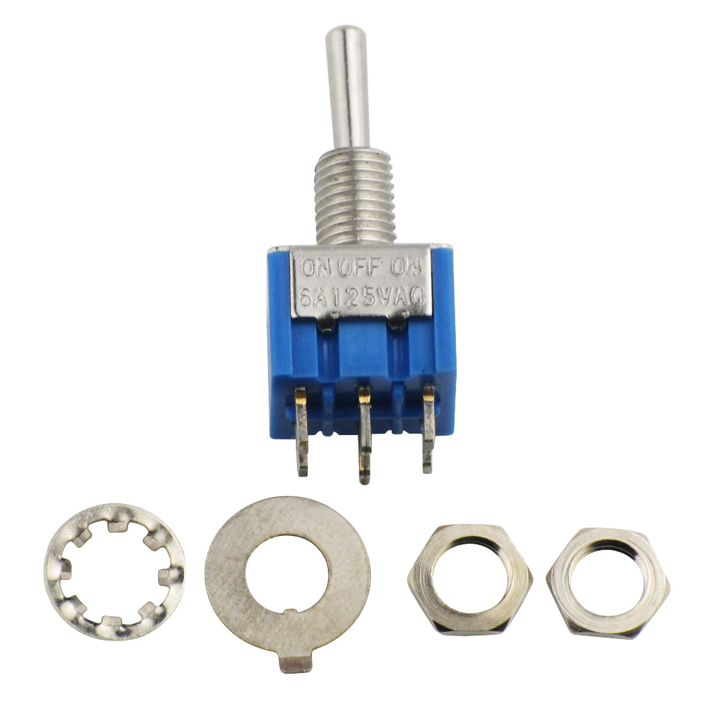 Dpdt Mini Toggle Switch Guitar 2 Way Guitar Toggle Switch 6pin Dpdt