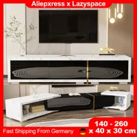 Современный шкаф под телевизор Lazyspace с регулируемой длиной 140-260 см, деформируемая вращающаяся подставка под телевизор, мебель под телевизор для гостиной