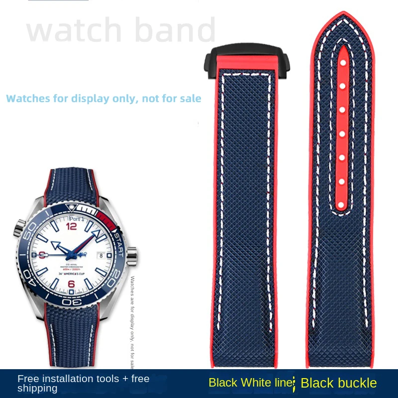 Premium Nylon Waterproof Strap in Orange - 20mm, 21mm, 22mm Sizes