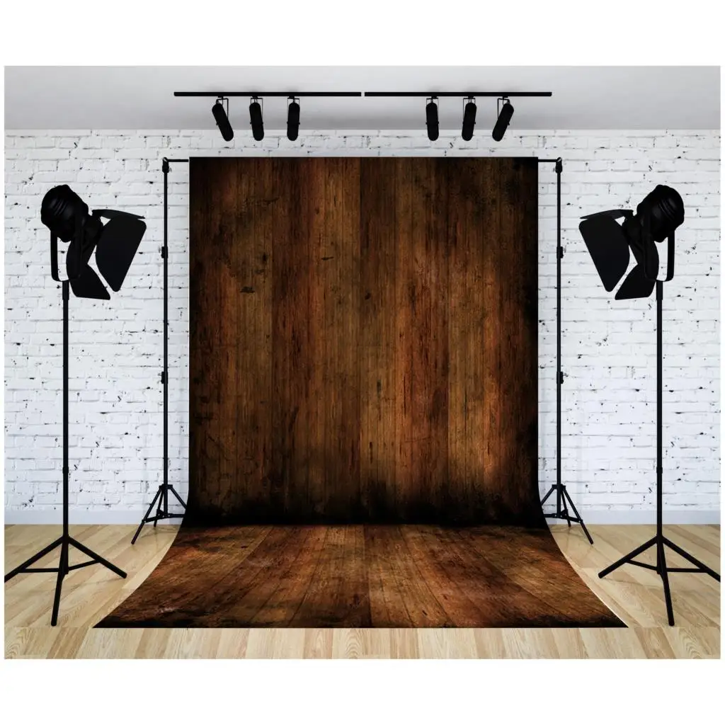 

Wood Backdrop for Photography Food Baby Portrait Photography Backdrops White Brown Wooden Background for Party Decor MM-03