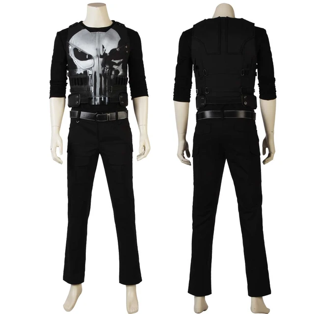 Marvel Punisher Whiteout Big & Tall Para Hombre, Negro
