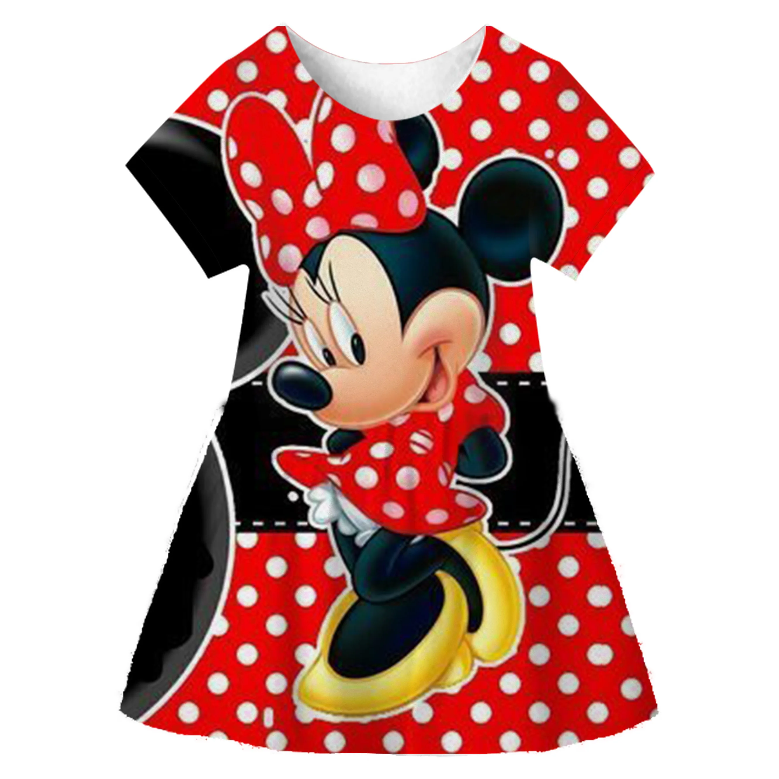 Girls Dresses Children's Clothing Cartoon Minnie Mouse Print Summer Fashion  Baby Disney Series Dress 2023 1-10Y One Piece Skirts - AliExpress