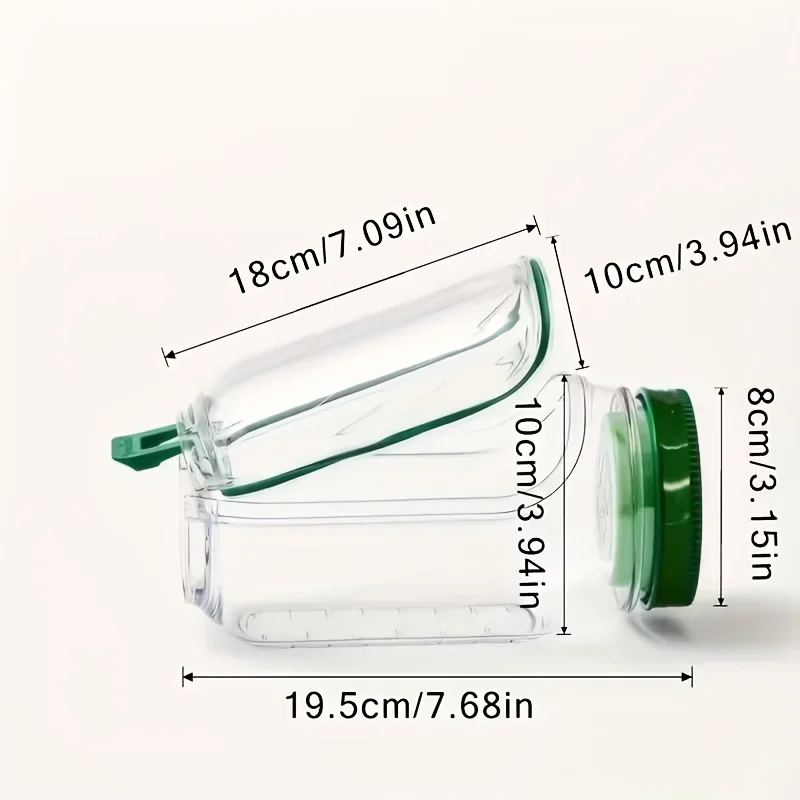 Leakproof Salad Box Plastic Salad Container with Side-opening Cover Portable Breakfast Fruit Storage Box for Picnic Home Office