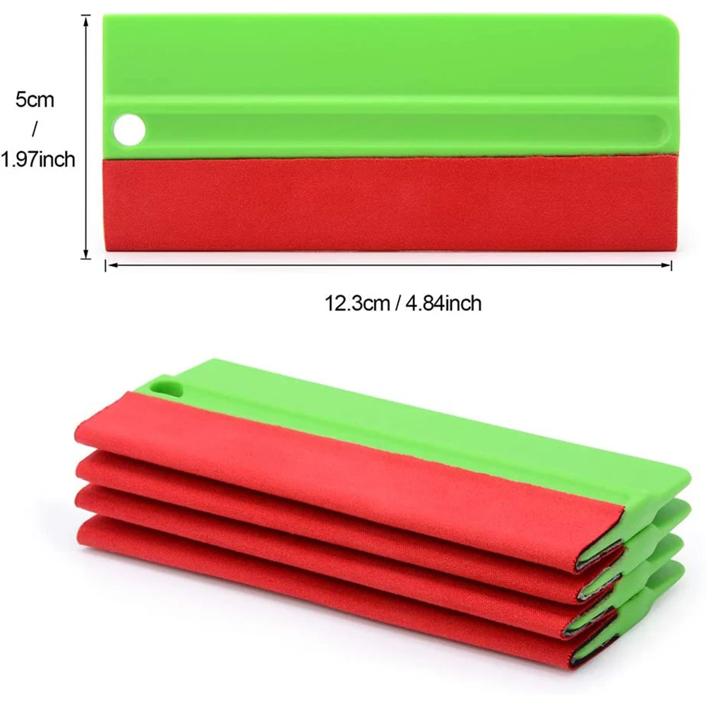 

EHDIS 5PCS Buffer Felt Edge Vinyl Squeegee Tinting Window Film Decals Sticker Wrapping Tools Car Clean Application Soft Scraper