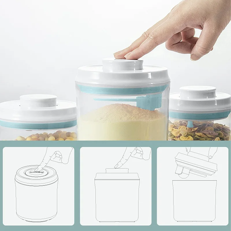 Cozey Daily Airtight Food Storage Container Formula Container Formula  Dispenser with Spoon BPA-Free Milk Powder Container for Home Travel 1500ML  / 1.5