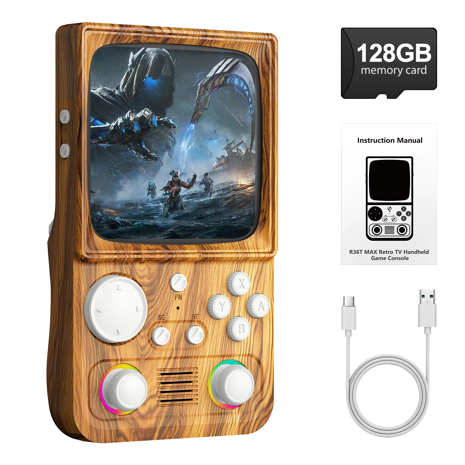 AISLPC R36T MAX Retro Handheld-Spielkonsole 22000+ Spiele 2.4G WLAN 4.0" IPS-Bildschirm Tragbarer Taschen-Videoplayer