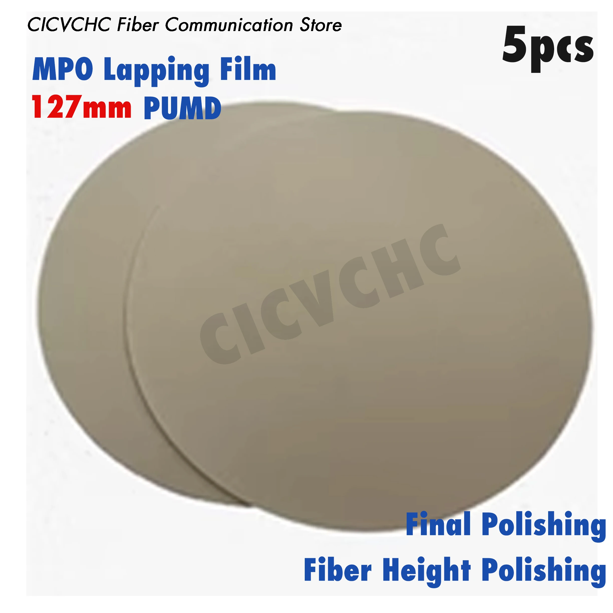 5pcs MTP/MPO Polishing Film Self-adhesive backing with 127mm