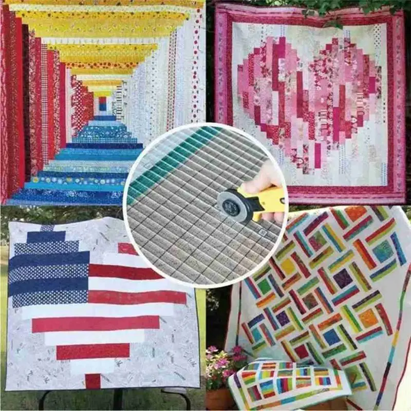 【바느질 용품】바느질 자, 템플릿, DIY 공예 티셔츠 자, 패치워크 5-in-1 퀼트 커팅 자