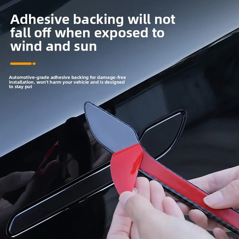 적용 가능한 갱신 버전 모델3 Y 자동차 도어 핸들 방한 개조 테슬라 탄소 섬유 패턴 도어 핸들 수정