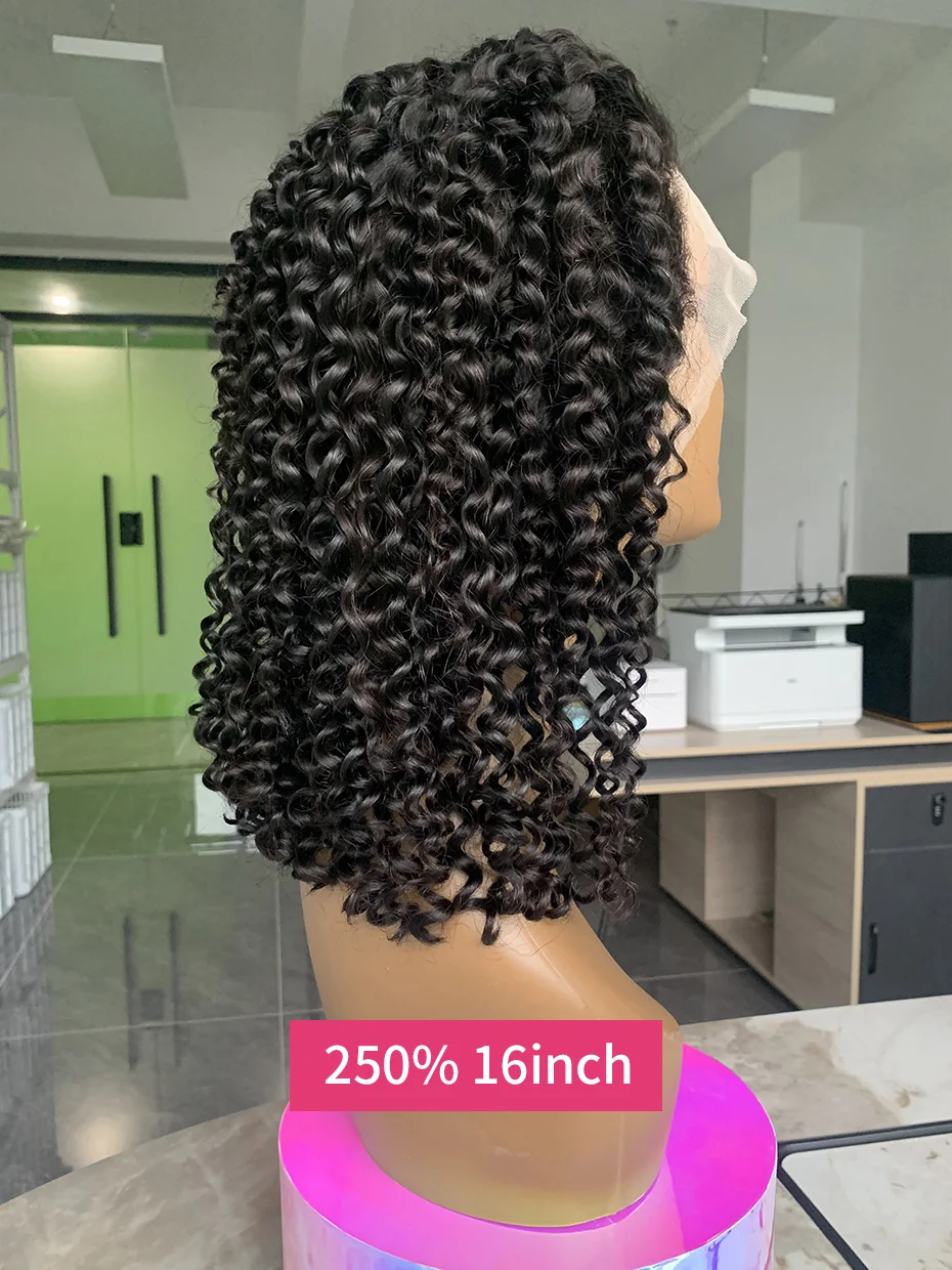 Curly Wigs Full 250 Density Short Bob Wig Human Hair Vietnamese Raw 13x4 13x6 Double Drawn Jerry Curly Lace Front Human Hair Wig human hair wig