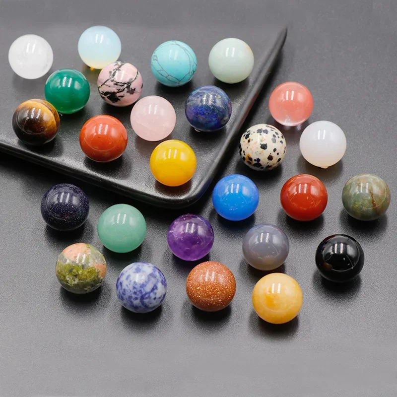 16mm Natural Stone Agate Gemstone Polished Sphere Reiki Healing Crystal Rocks Ball Mineral Collection Decoration 3