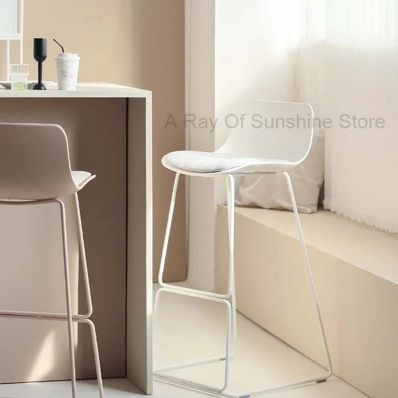 Stool High Bar Chairs Counter Nordic Ergonomic Workshop Modern Bar Chairs Metal Kitchen Sedie Cadeira Home Furniture JY50BY