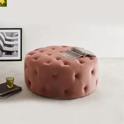 New Round Sofa Footstool Ottoman Light Luxury Living Room Low Stool Change Shoes Stool Fashion Creative Cloth Stool Sit Pier