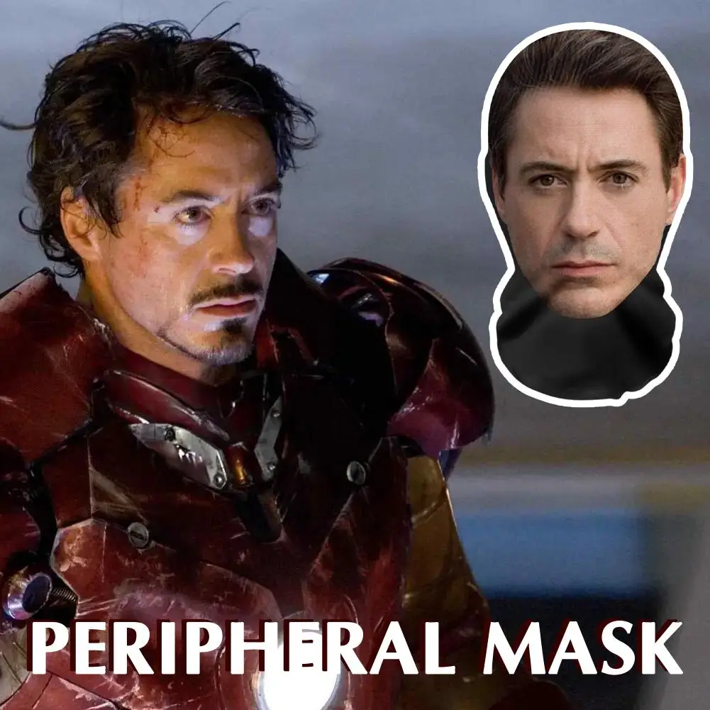 New Iron Man 3D Printed Full Face Visual Mask Realistic Celebrity ...