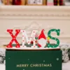 Christmas Wooden Desktop Ornaments Cartoon Santa Elk Snowman Wood Plaque 2024 Merry Christmas Home Decor 2025 New Years Gifts 4