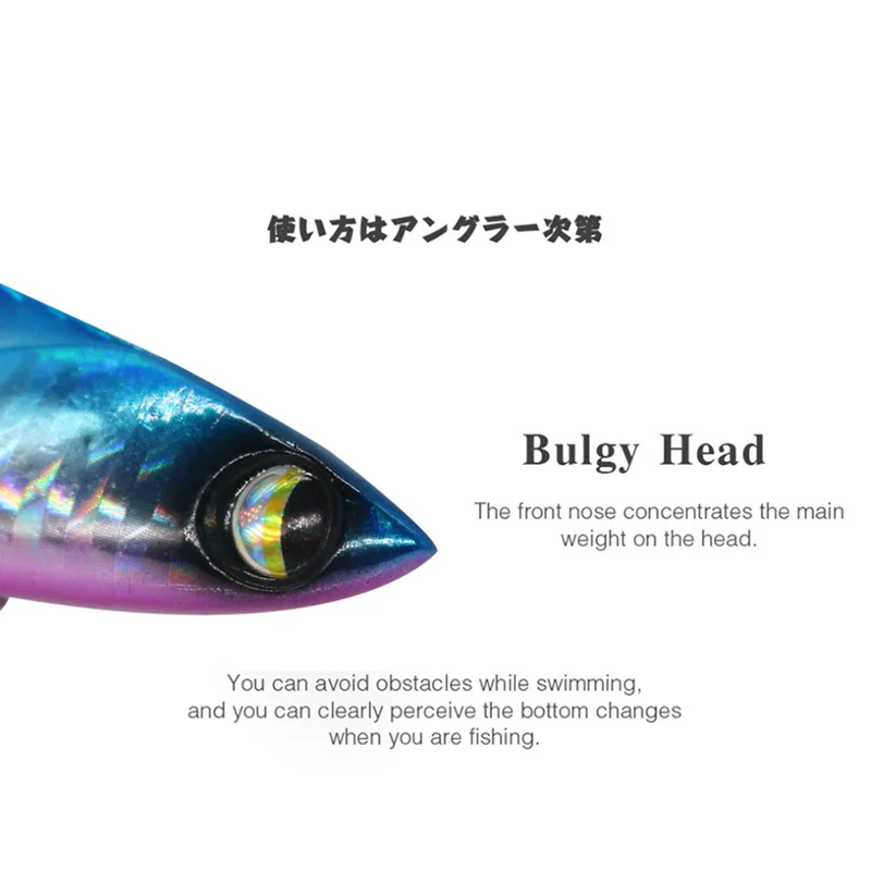 4pcs VIB Fishing Lure 23g 35g Metal Jig Sinking Big Blade Long Cast Treble Hooks Spinner Spoon VIBRATION Tackle Pesca Hard Bait