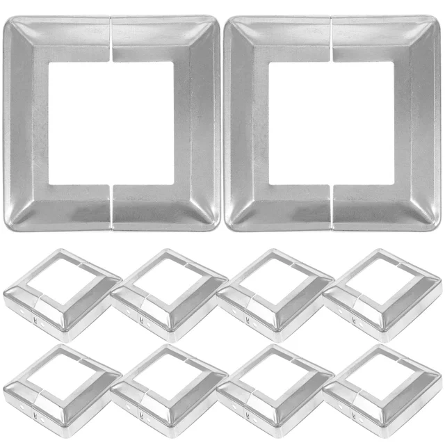 10 Db Kültéri Dekoráció Osztott Kerítés Oszlop Fedezi A Négyzetet 9.5X9.5X2.5 Cm Dekoratív Sapkák Korlátos Vas Vinil Alkatrészek - Image 6
