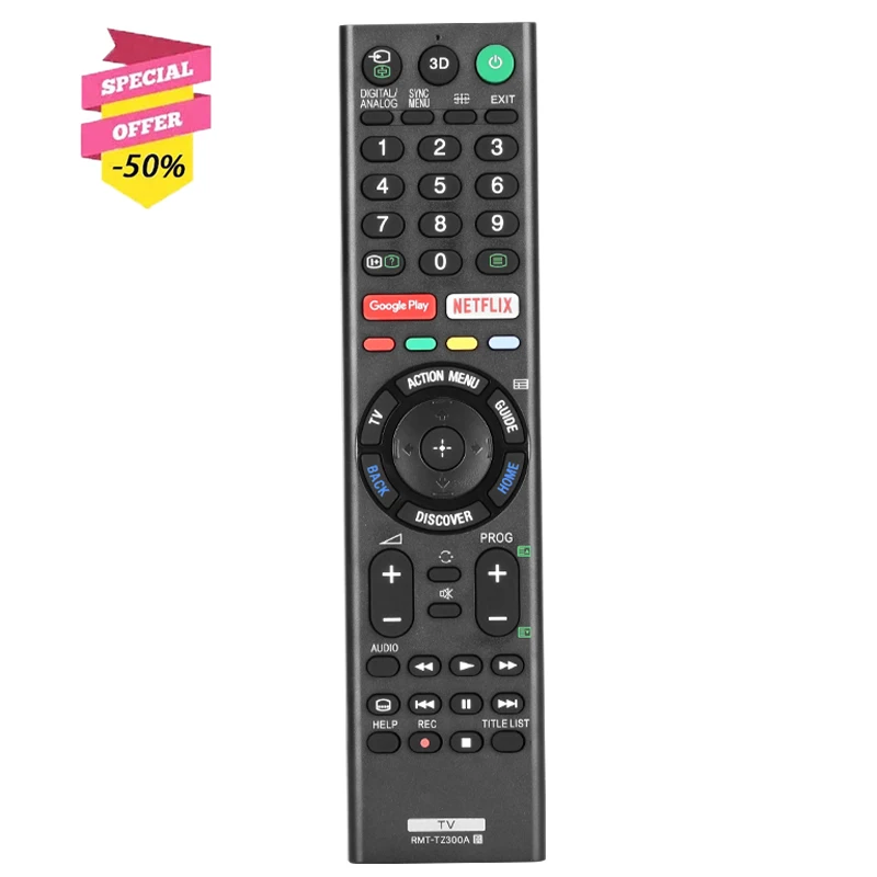 Rmt-Tz300A Telecomando Per Sony Led Tv Xbr-49X800C Xbr-55X810C Xbr-65X810C Controller Di Ricambio Con Netflix Google Play