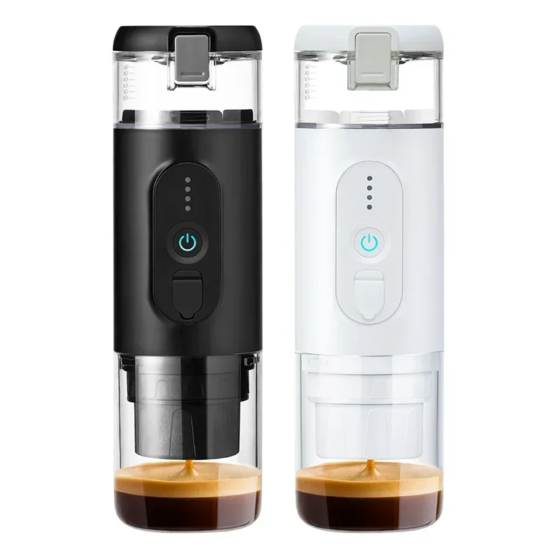 Portable Capsule Coffee Maker Heating Semi-automatic Travel Car Home Small Coffee Pot Battery Heating Outdoor Machine