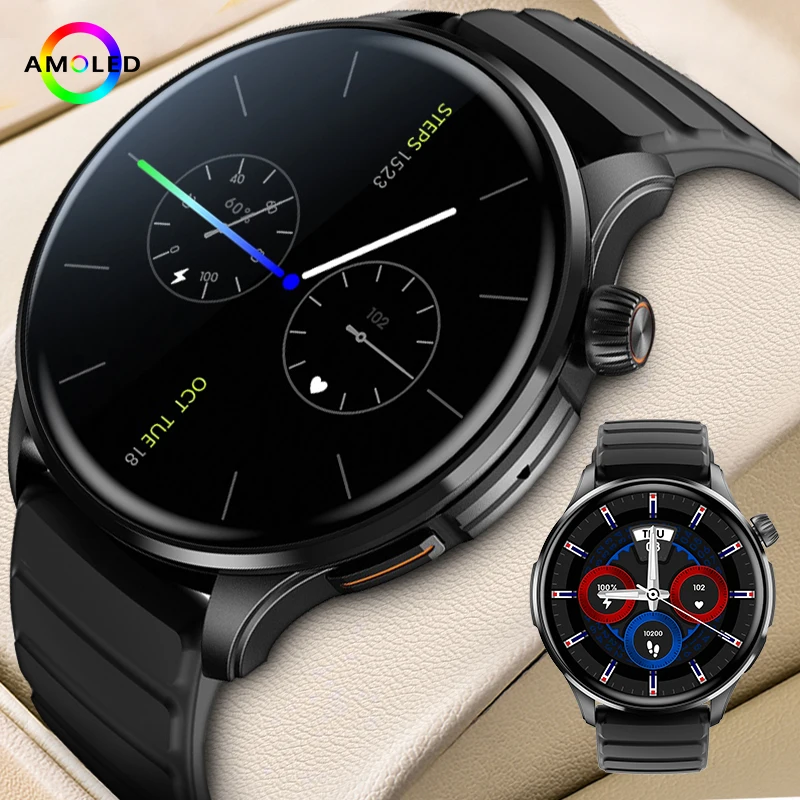 

2023 New 1.43 high-definition large round screen AMOLED Bluetooth sports watch message reminder health monitoring smart watch