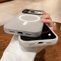 Luxury 2 IN 1 Magnetic Shockproof Case for iPhone 17 Pro Max Air 16 15 14 Plus 13 12 11 Liquid Silicone Magsafe Bumper Cover - Image 6