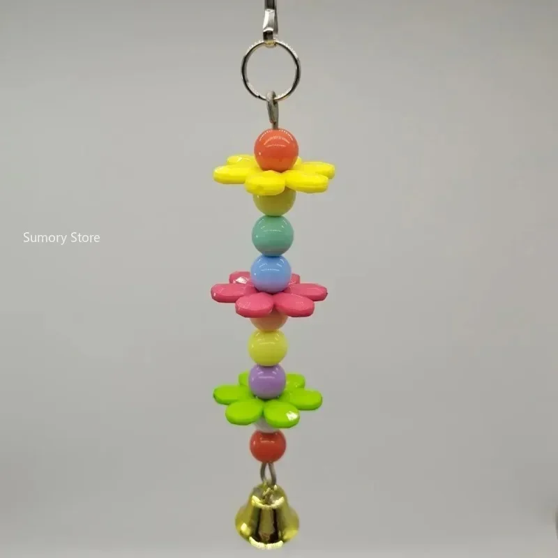 1PC Parrot Toys Suspension Hanging Bridge Chain Pet Bird Random Color Parrot Chew Toy Bird Cage Toy for Parrots Cage Accessrioes